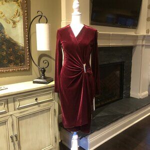 NWT Calvin Klein Women's Velvet Sheath Dress Size 2 Holiday/Evening Wear